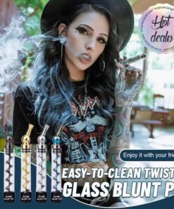 🎄Christmas Promotion-76% OFF🎄Portable Easy-To-Clean Twisted Glass Blunt Pip